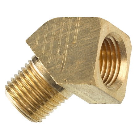 Ags Brass 45Deg. Street Elbow, Male (1/8-27 NPT), Female (1/8-27 NPT), 1/bag PTF-69B